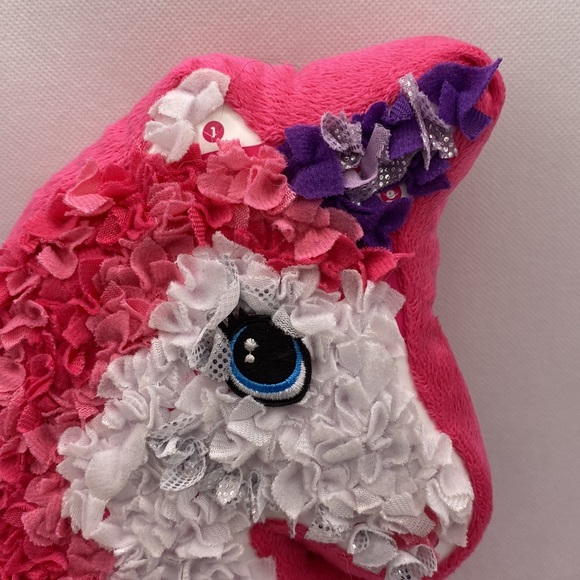 Plush Craft Plush Pink White Unicorn Pillow Decor 8" - Picture 2 of 9